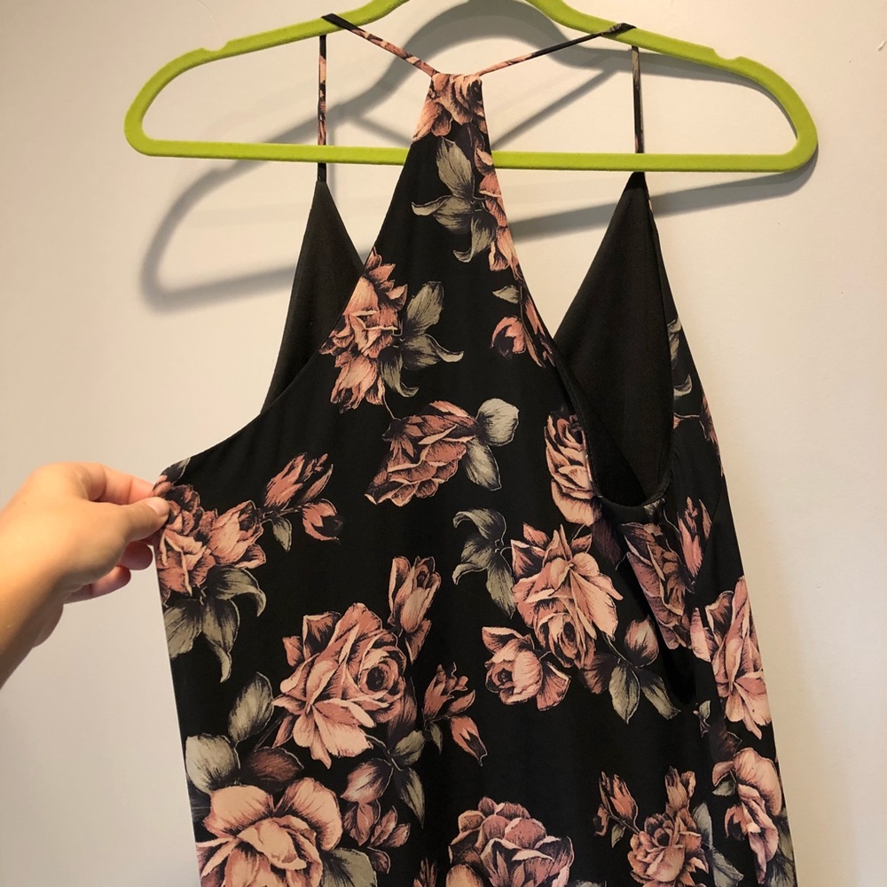 LEITH BLACK AND PINK FLORAL MAXI DRESS - Picture 7 of 7